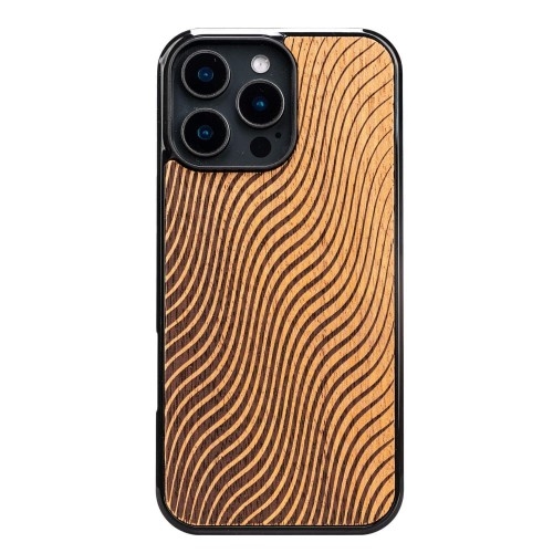 Image of Drewniane etui Bewood Fale Merbau do iPhone 16 Pro Max