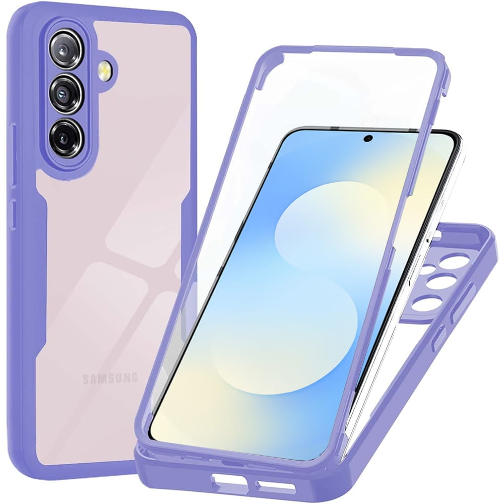 OUTLET: Etui 360 z ochroną na ekran Techsuit ColorVerse do Galaxy A57 5G, przezroczysto-fioletowe
