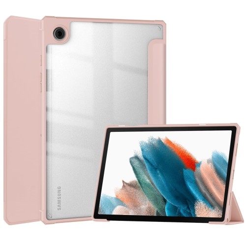 Image of Etui Bizon Case Tab Clear Matt do Galaxy Tab A8 2021, różowozłote