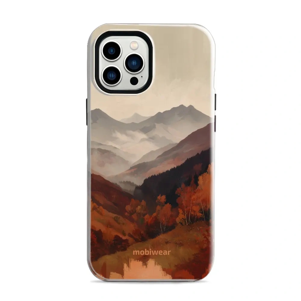 Etui ochronne do iPhone 12 Pro Max, Mobiwear Elite Pro MagSafe, mglista dolina w górach