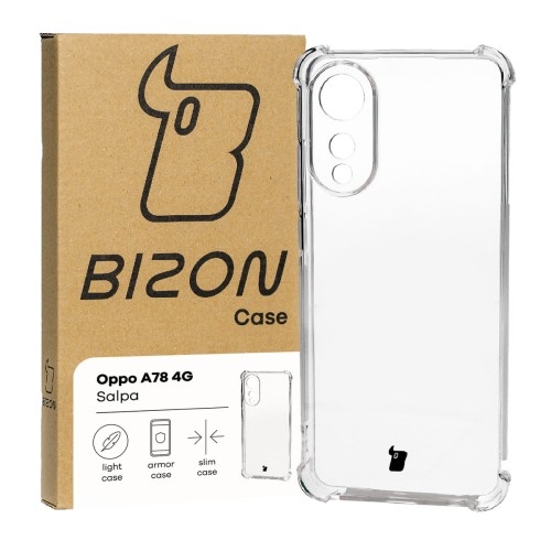 Image of Elastyczne etui Bizon Case Salpa do Oppo A78 4G, przezroczyste