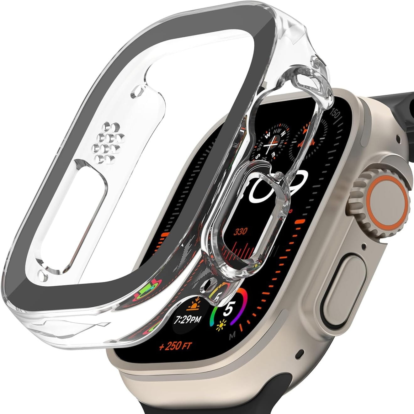 Etui + szkło Belkin SF TemperedCurve Treated 2w1 do Apple Watch Ultra 3 / 2 / 1 (49 mm), przezroczysto-czarne