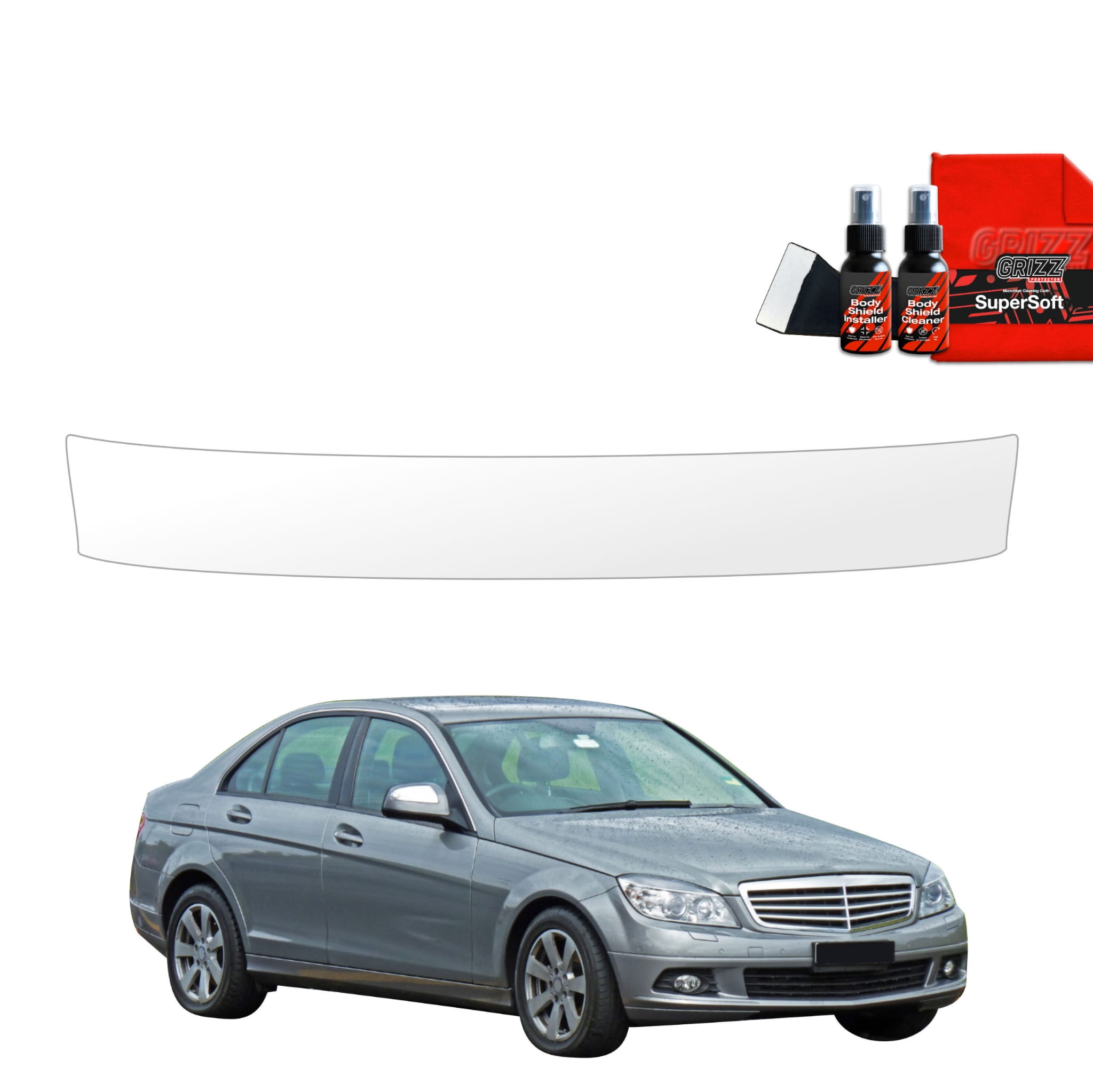 Folia ochronna na próg bagażnika Grizz Protector do Mercedes Benz C Klasa W204 Sedan (2007-2011)
