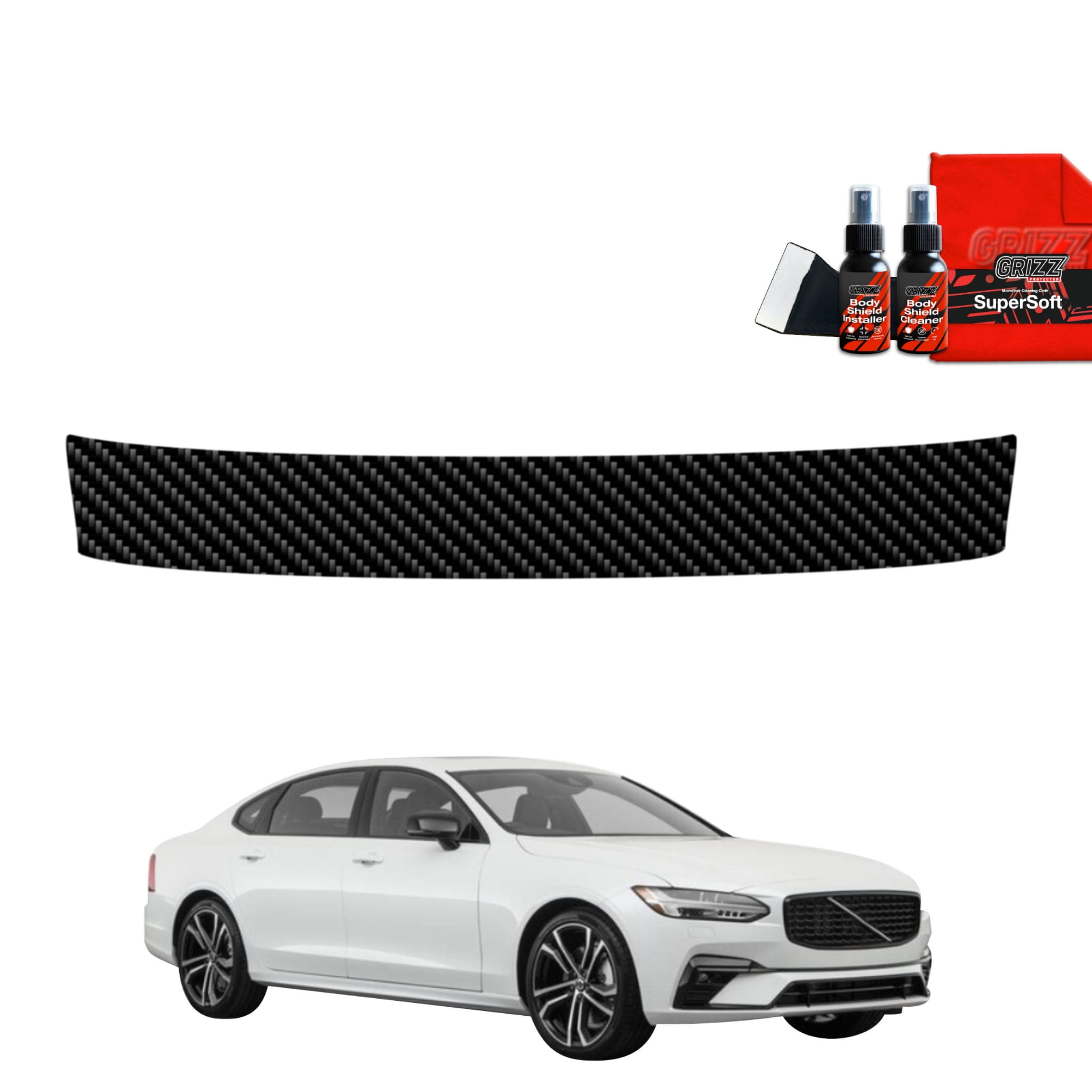 Folia karbonowa Grizz Protector na próg bagażnika do Volvo S90 Sedan 5D (2016-2020)