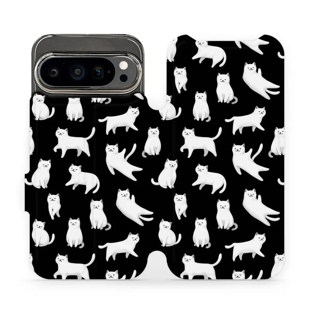 Etui z klapką do Google Pixel 9 Pro, Mobiwear Book, kotki luna