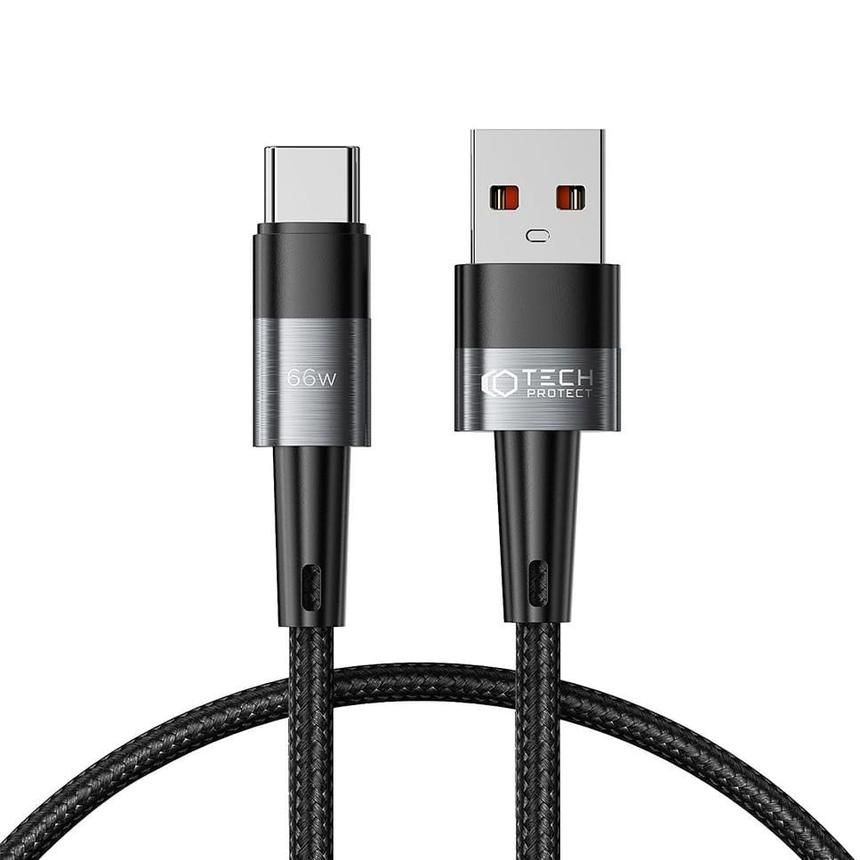 Image of Kabel Tech-Protect UltraBoost USB-A do USB-C 6A 66W 50cm, szary