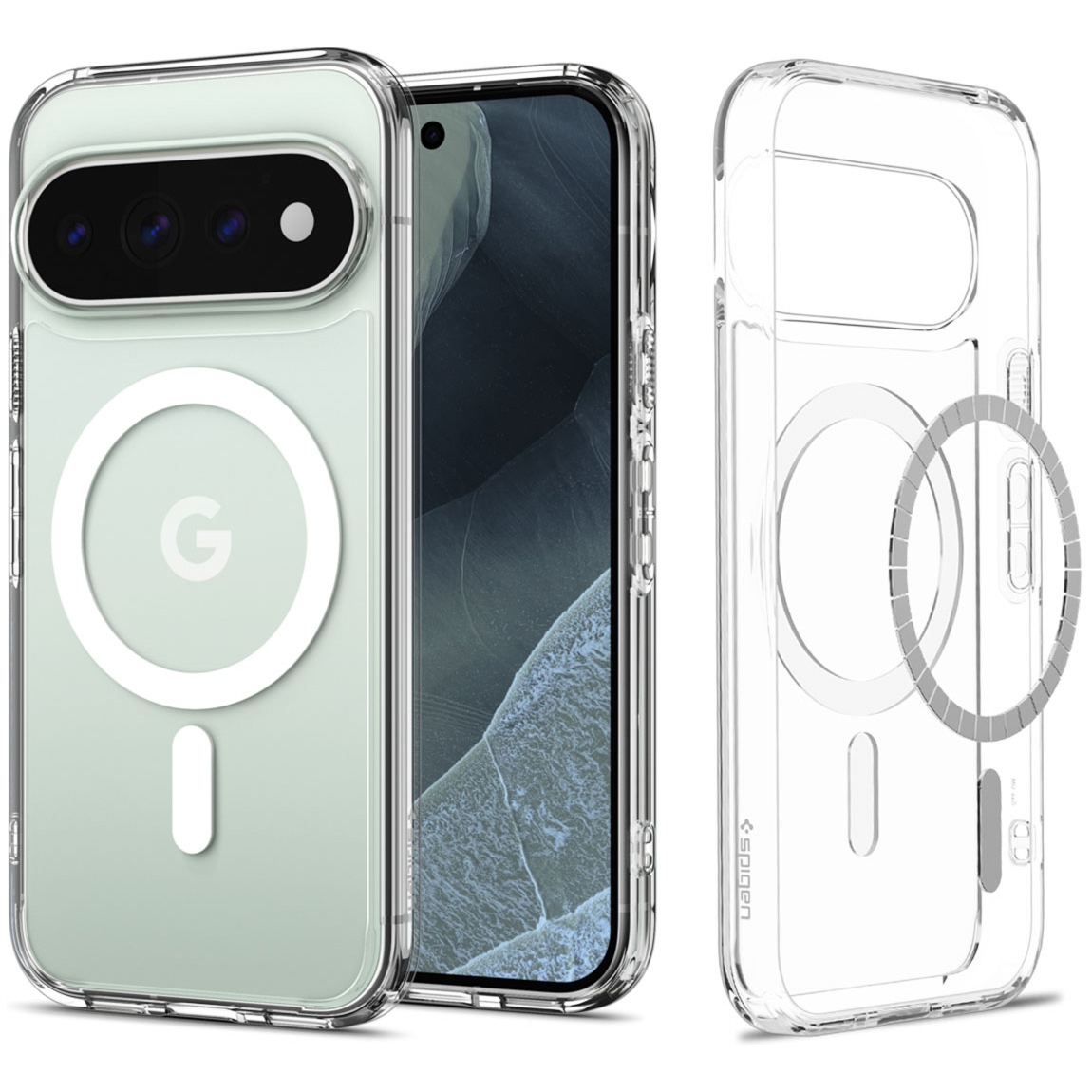 Etui Spigen Ultra Hybrid Mag do MagSafe do Google Pixel 11 Pro, przezroczysto-białe