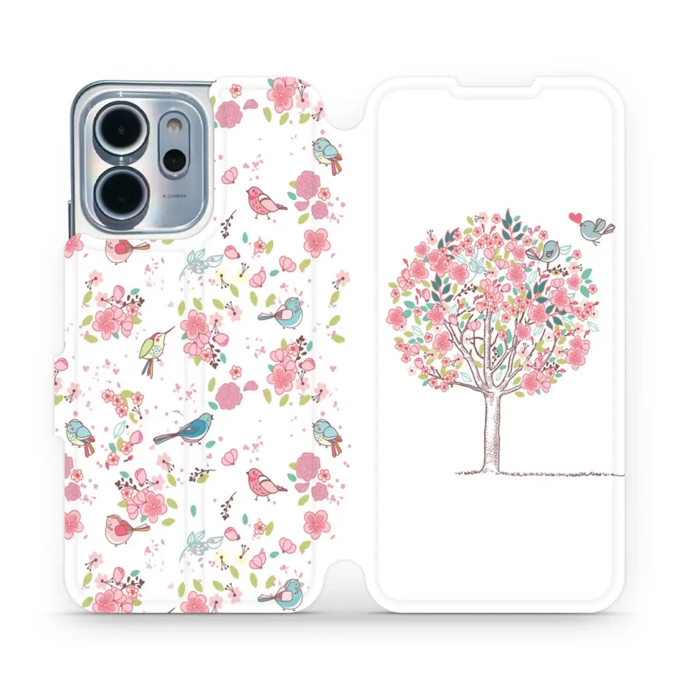 Etui z klapką do Oppo Reno 14 F, Mobiwear Book, różowy gaj