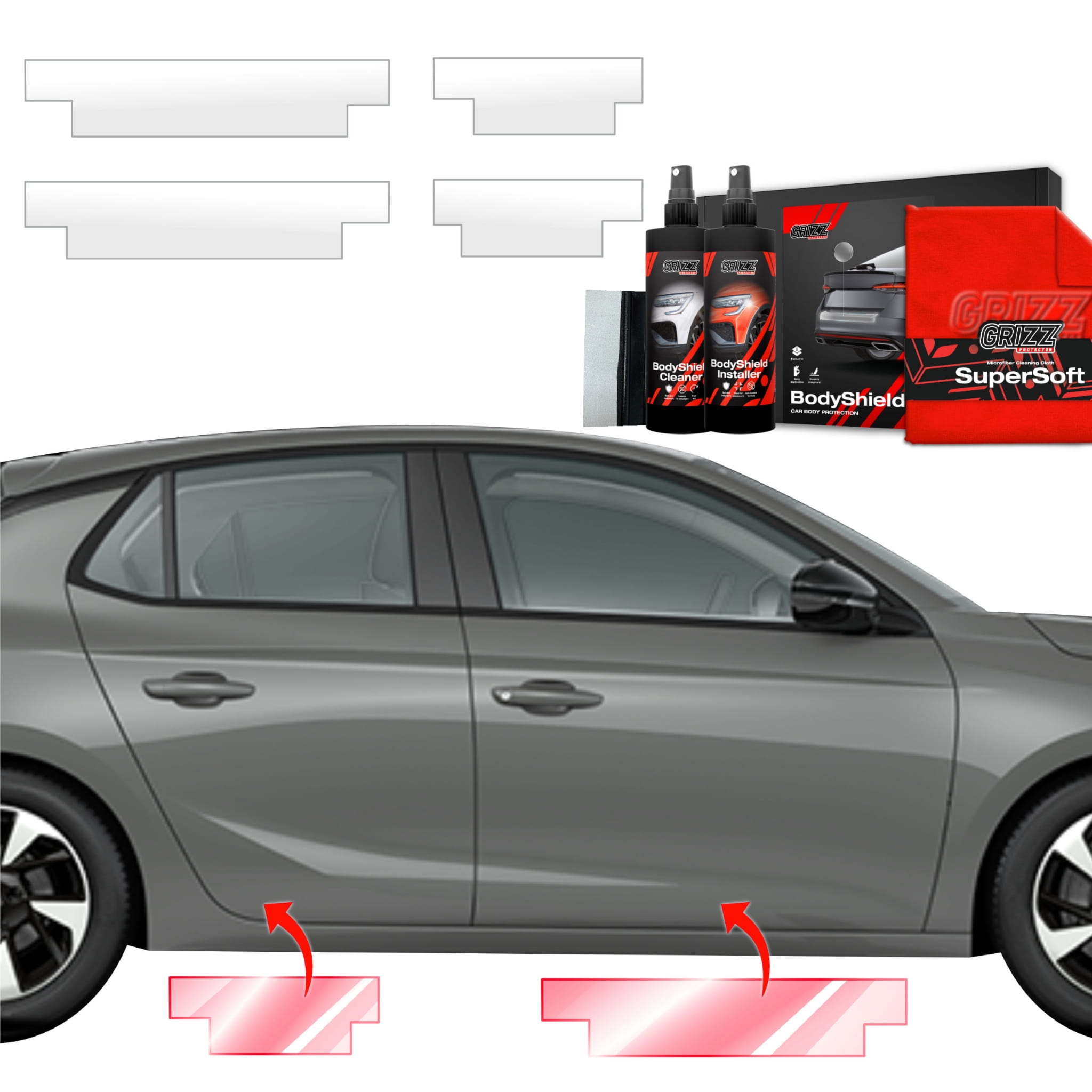 4w1 Folia ochronna Grizz Protector PPF na progi do Opel Corsa (2023-2026)