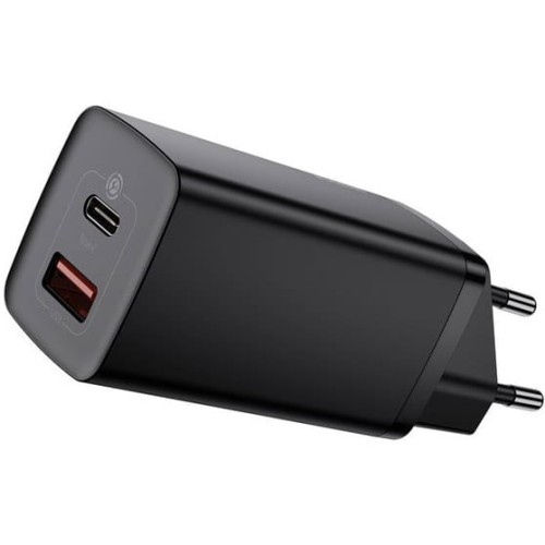 Image of Ładowarka sieciowa Baseus GaN2 Lite, 1xUSB-A, 1xUSB-C, 65W, PD 3.0, QC 4.0+, czarna