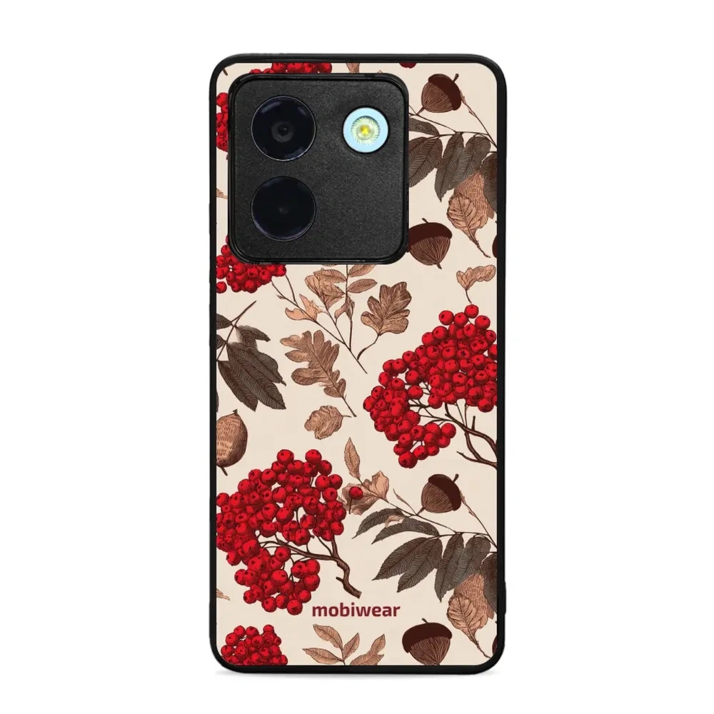 Etui ochronne do Xiaomi POCO M7 Pro 5G, Mobiwear Glossy Case, jarzębina na ecru