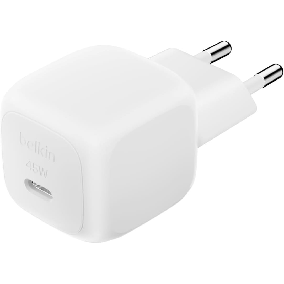 Ładowarka sieciowa USB-C PD 3.1, 45W, Belkin Boost Compact, biała