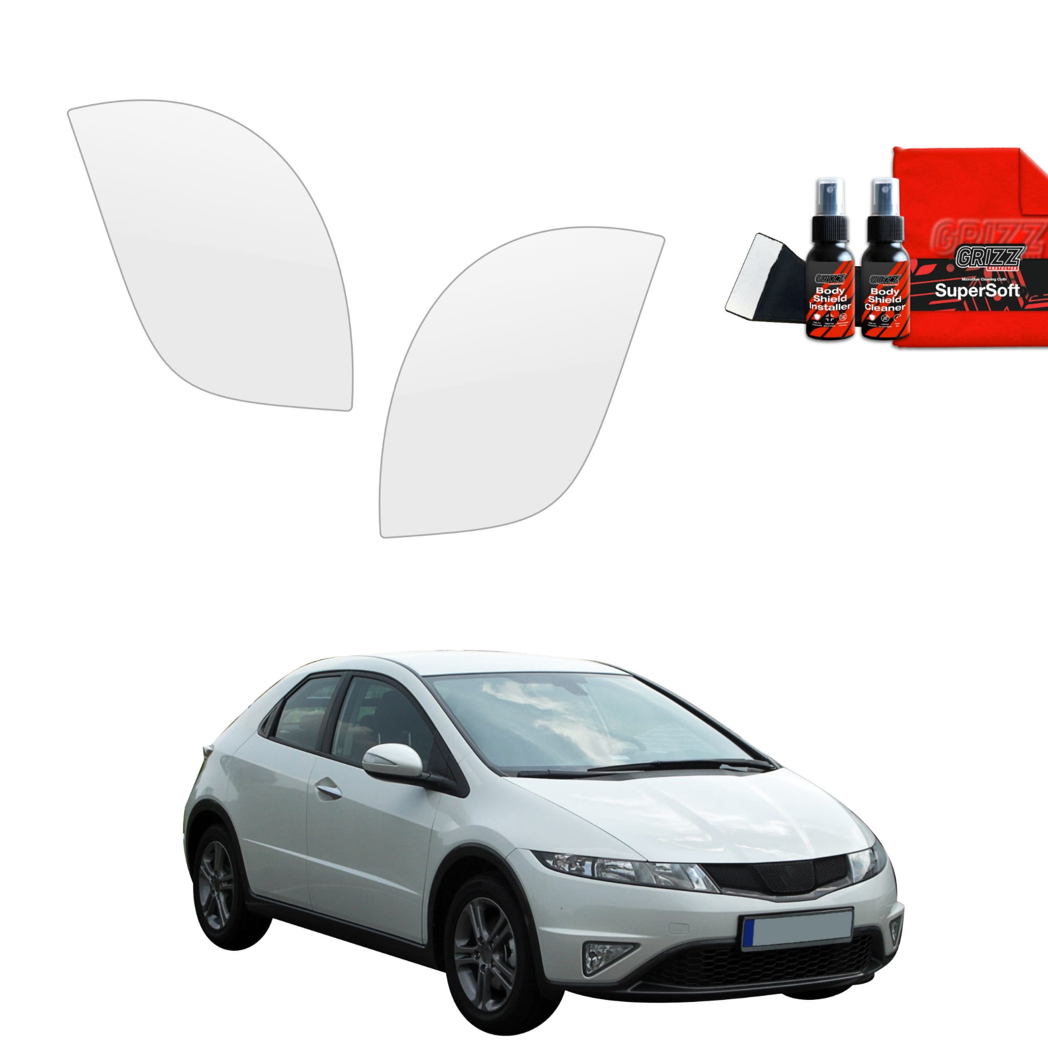 2w1 Folia ochronna na nadkola Grizz Protector do Honda Civic 8 Hatchback 5D (2009-2011)