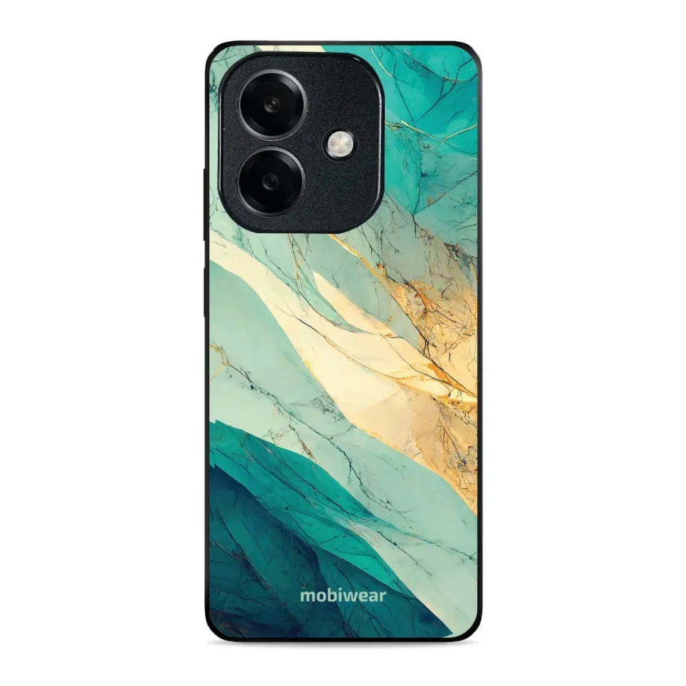 Etui ochronne do Oppo A40M, Mobiwear Glossy Case, turkusowy marmur