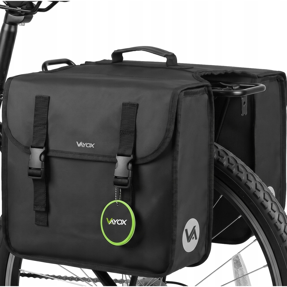Sakwa rowerowa podwójna na bagażnik, Vayox VA0447 29L, czarna