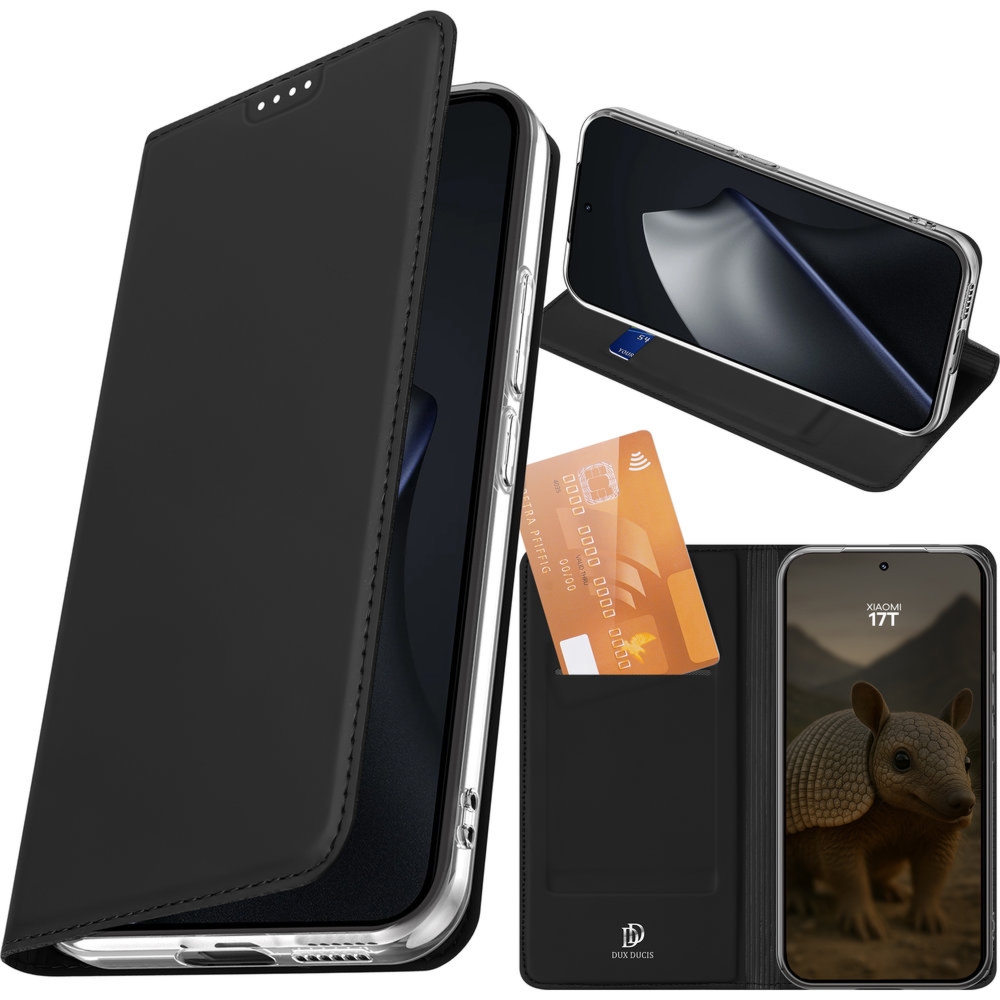 Etui z klapką Dux Ducis Skin Pro do Xiaomi 17T, czarne