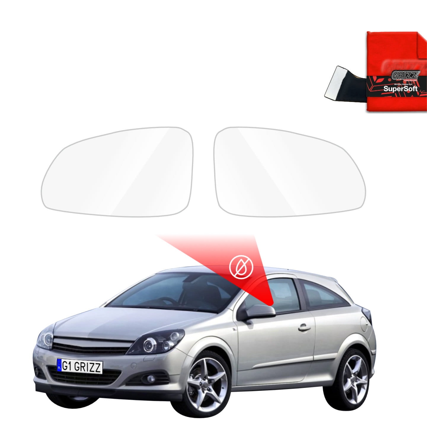 Folia przeciwdeszczowa Grizz Protector na lusterka do Opel Astra H Hatchback 3D (2004-2010)