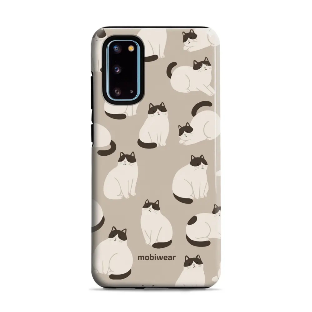 Etui ochronne do Galaxy S20, Mobiwear Elite Pro, kawa miau