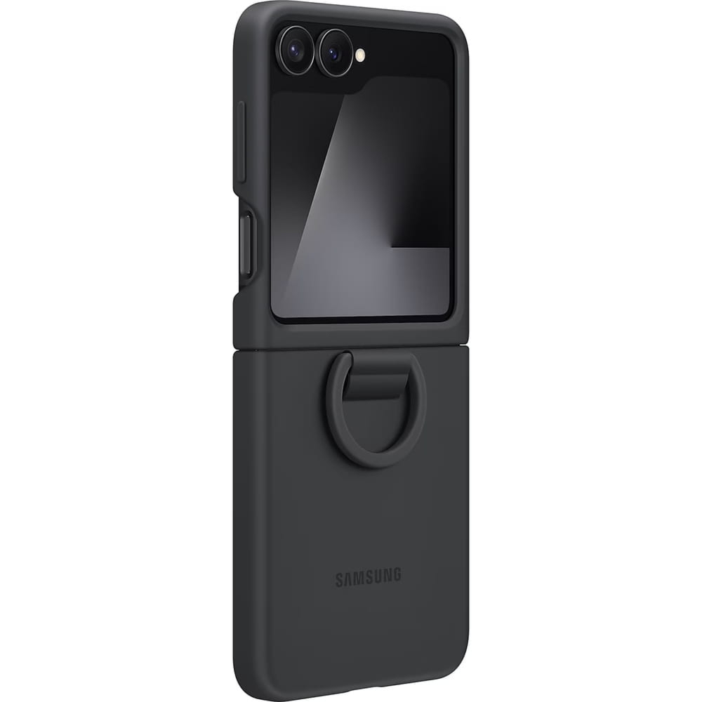 Etui Samsung Silicone Case Ring do Galaxy Z Flip7 FE / Z Flip6, czarne