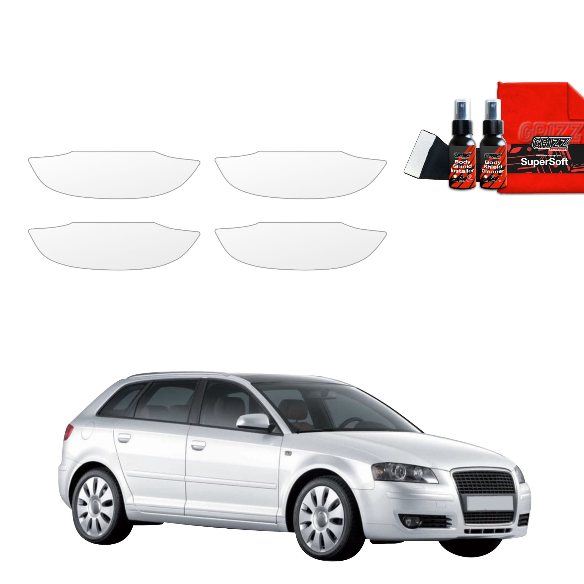 4w1 Folia ochronna pod klamki Grizz Protector do Audi A3 8P Hatchback 5D (2008-2012)