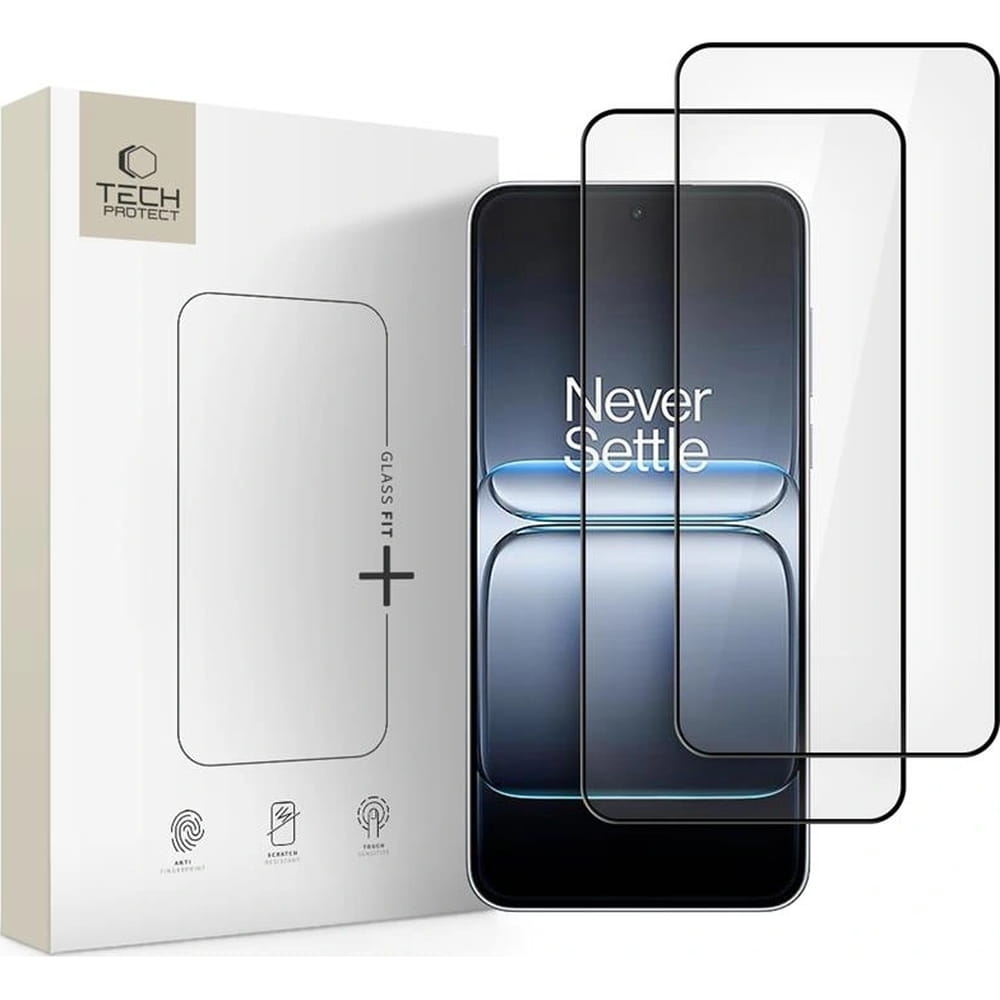 Image of Szkło hartowane Tech-Protect Glass Fit+ do OnePlus Nord 5, 2 sztuki, czarna ramka