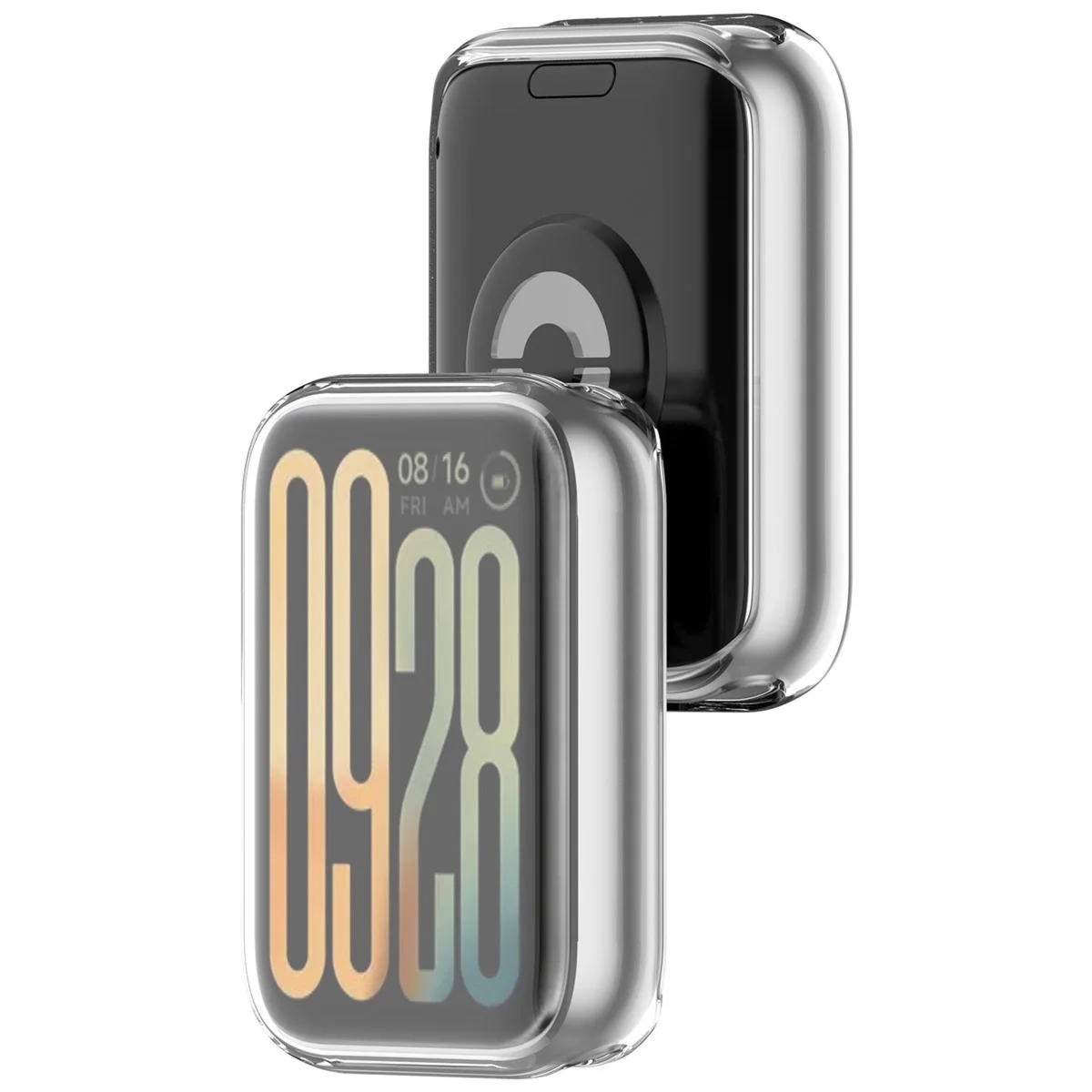 Etui z osłoną ekranu Bizon Case Watch Felipe do Xiaomi Smart Band 10 Pro, przeźroczyste