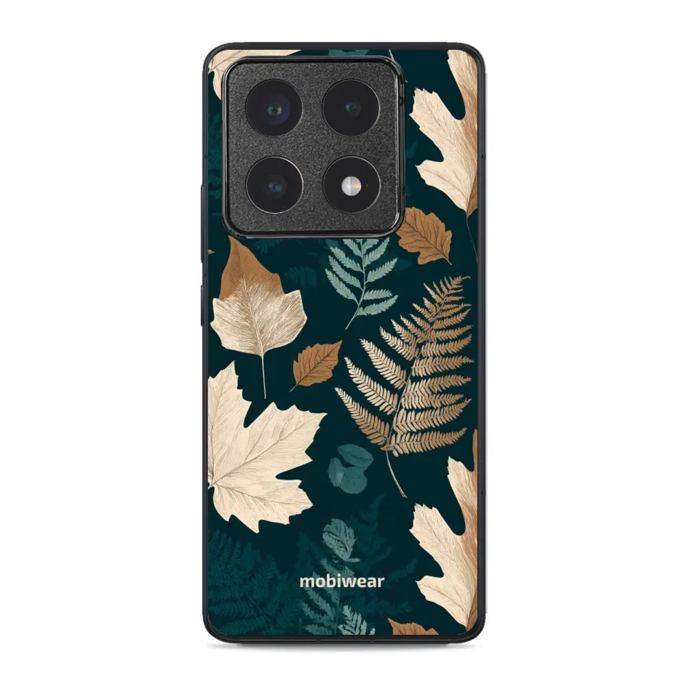 Etui ochronne do Xiaomi 14T Pro, Mobiwear Glossy Case, zielnik z liści i paproci
