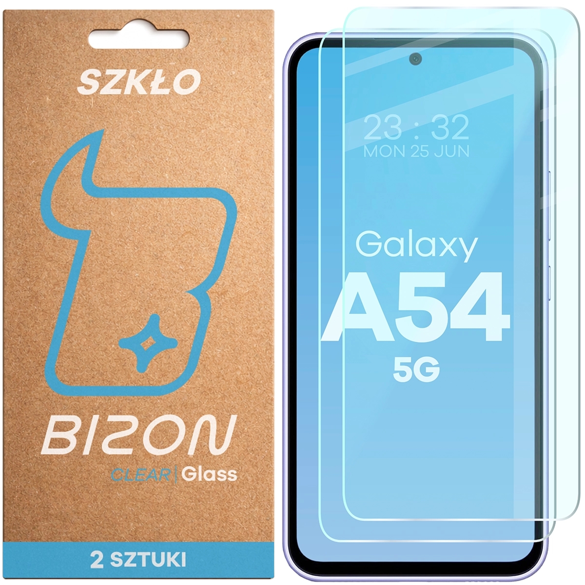 Szkło hartowane Bizon Glass Clear Duo do Galaxy A54 5G, 2 sztuki