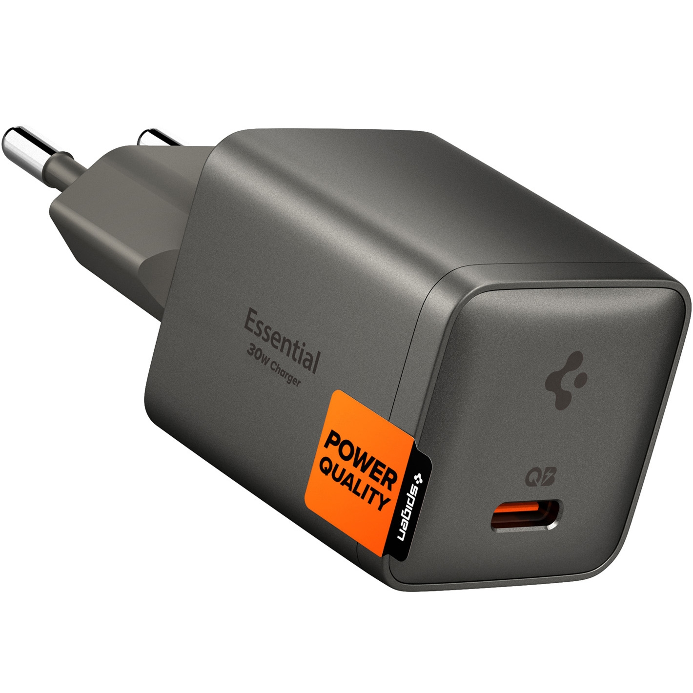 Ładowarka sieciowa USB-C PD 3.0, PPS, QC 3.0, 30W, Spigen Essential EE301EU, szara