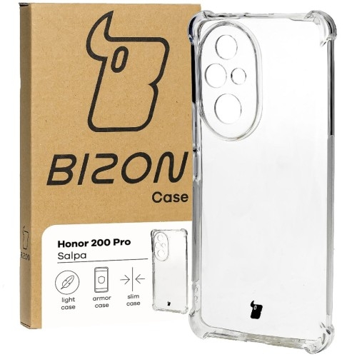 Image of Elastyczne etui Bizon Case Salpa do Honor 200 Pro, przezroczyste