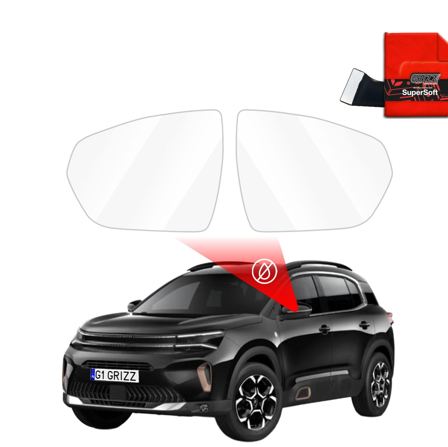 Folia przeciwdeszczowa Grizz Protector na lusterka do Citroen C5 Aircross (2018-2026)