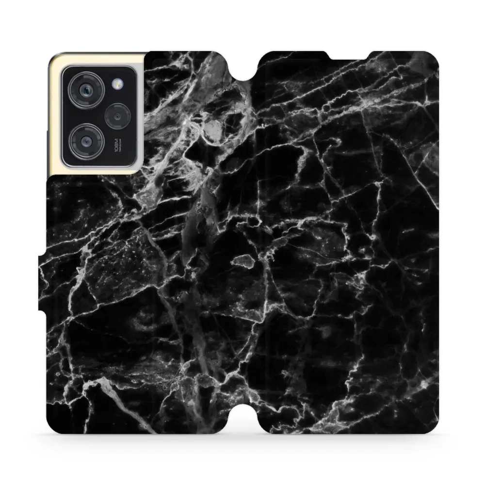 Etui z klapką do Xiaomi POCO X5 Pro, Mobiwear Book, czarny marmur