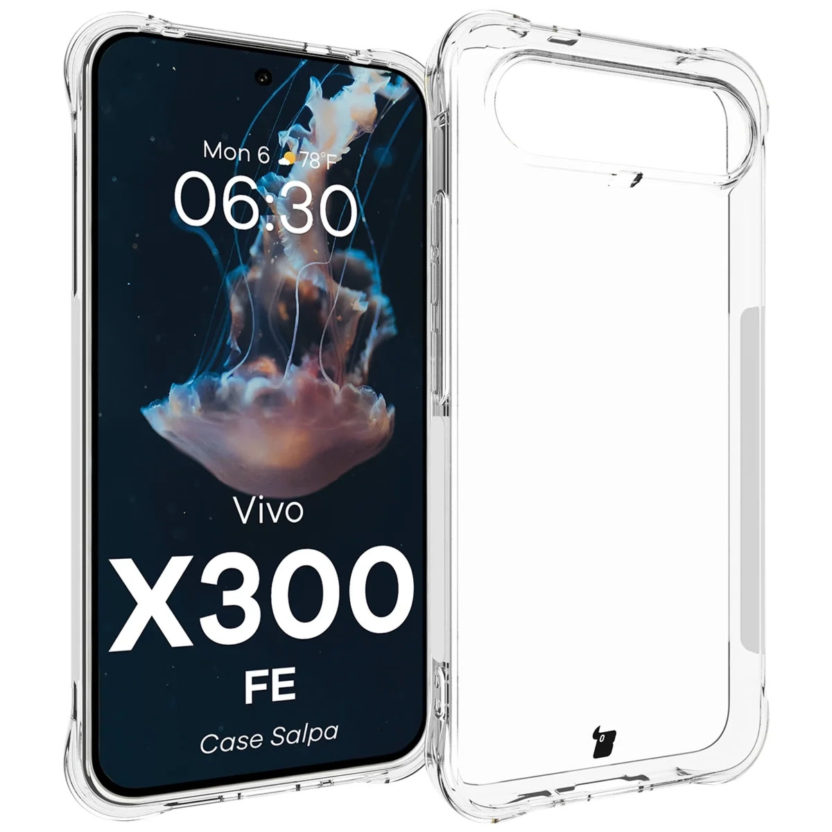Elastyczne etui Bizon Case Salpa do Vivo X300 FE, przezroczyste