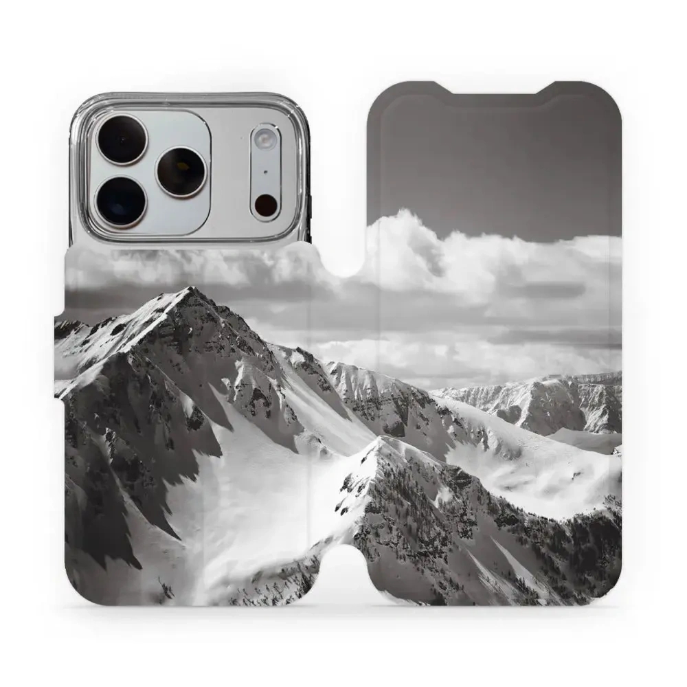 Etui z klapką do iPhone 18 Pro, Mobiwear Book, górski szczyt