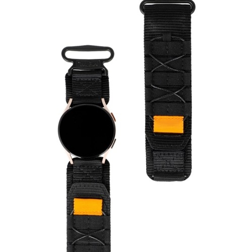 Image of Sportowy pasek do zegarka Bizon Strap Watch Adventure do Galaxy Watch 20mm, czarny