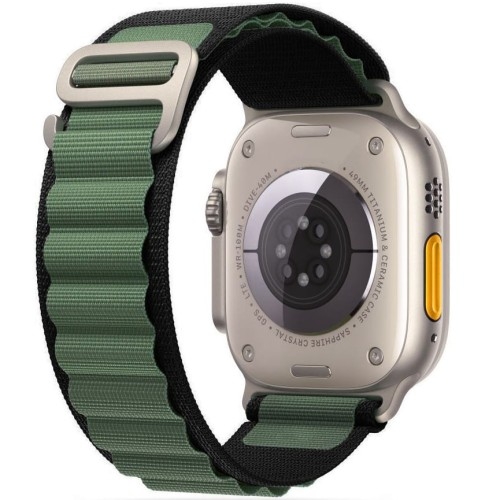 Image of Pasek Tech Protect Nylon Pro do Apple Watch 49/45/44/42 mm, czarno zielony