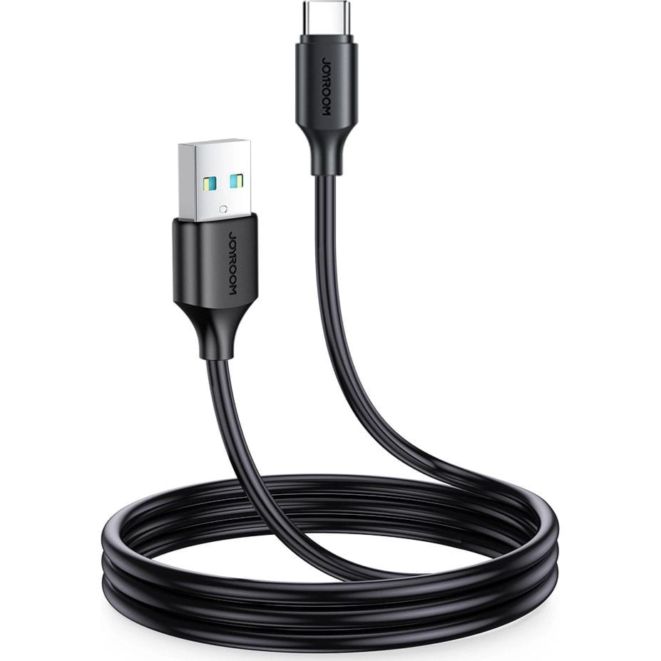 Kabel do ładowania / transmisji danych Joyroom USB-A do USB-C, 3A, 1m, czarny