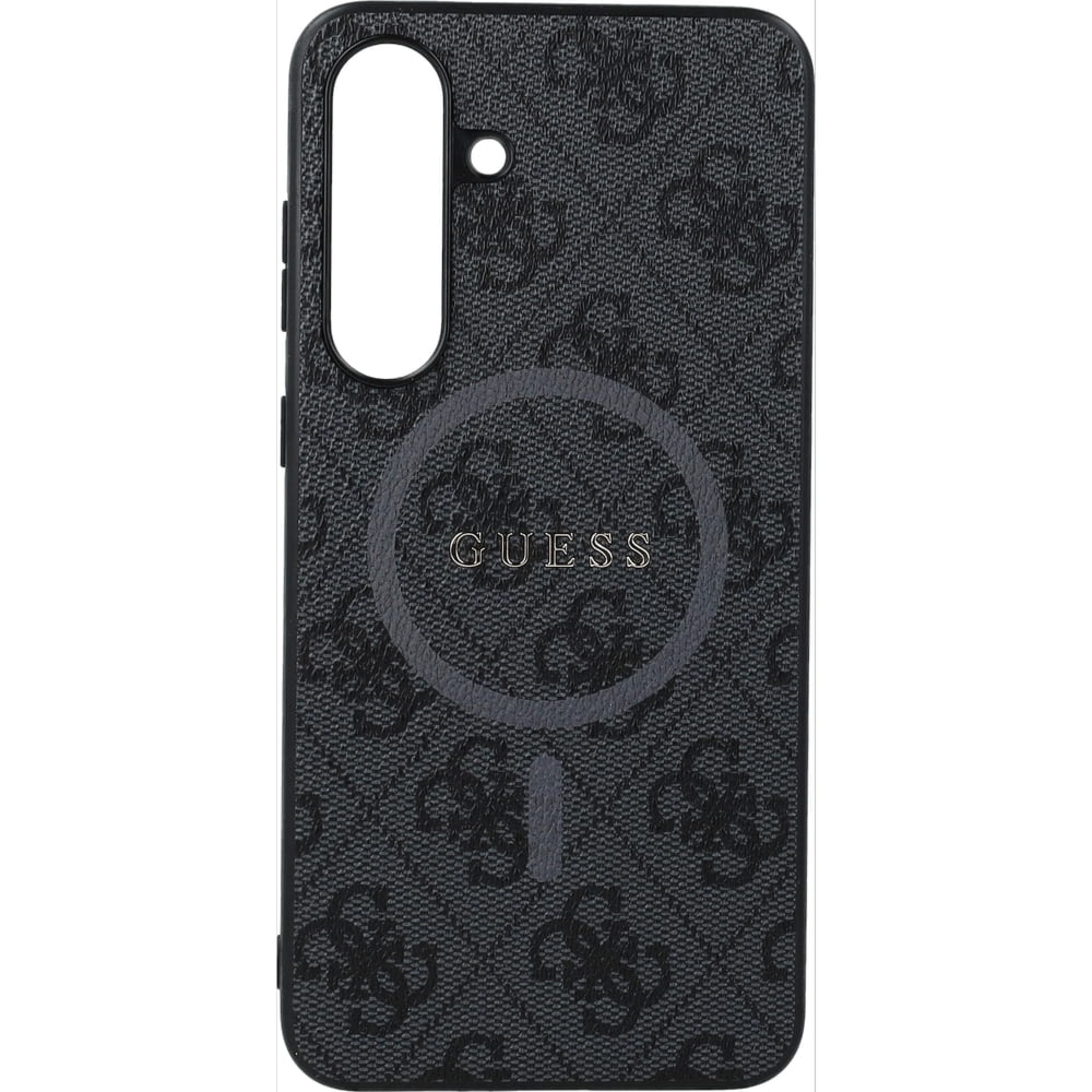Etui Guess Hardcase 4G Ring Classic Logo do MagSafe do Galaxy S25 FE, czarna ze złotymi elementami