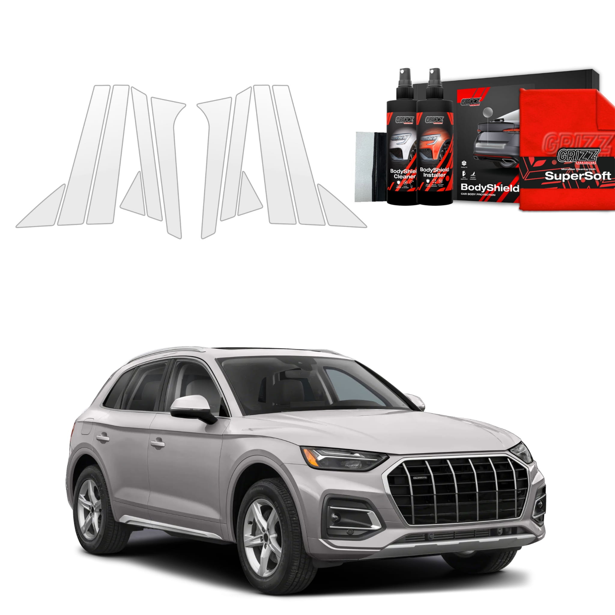 12w1 Folia ochronna na słupki Grizz Protector do Audi Q5 (2020-2025)