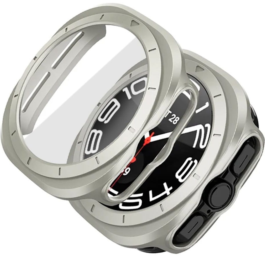 Image of Etui + szkło Tech-Protect Defense360 do Samsung Galaxy Watch Ultra 47mm, tytanowe
