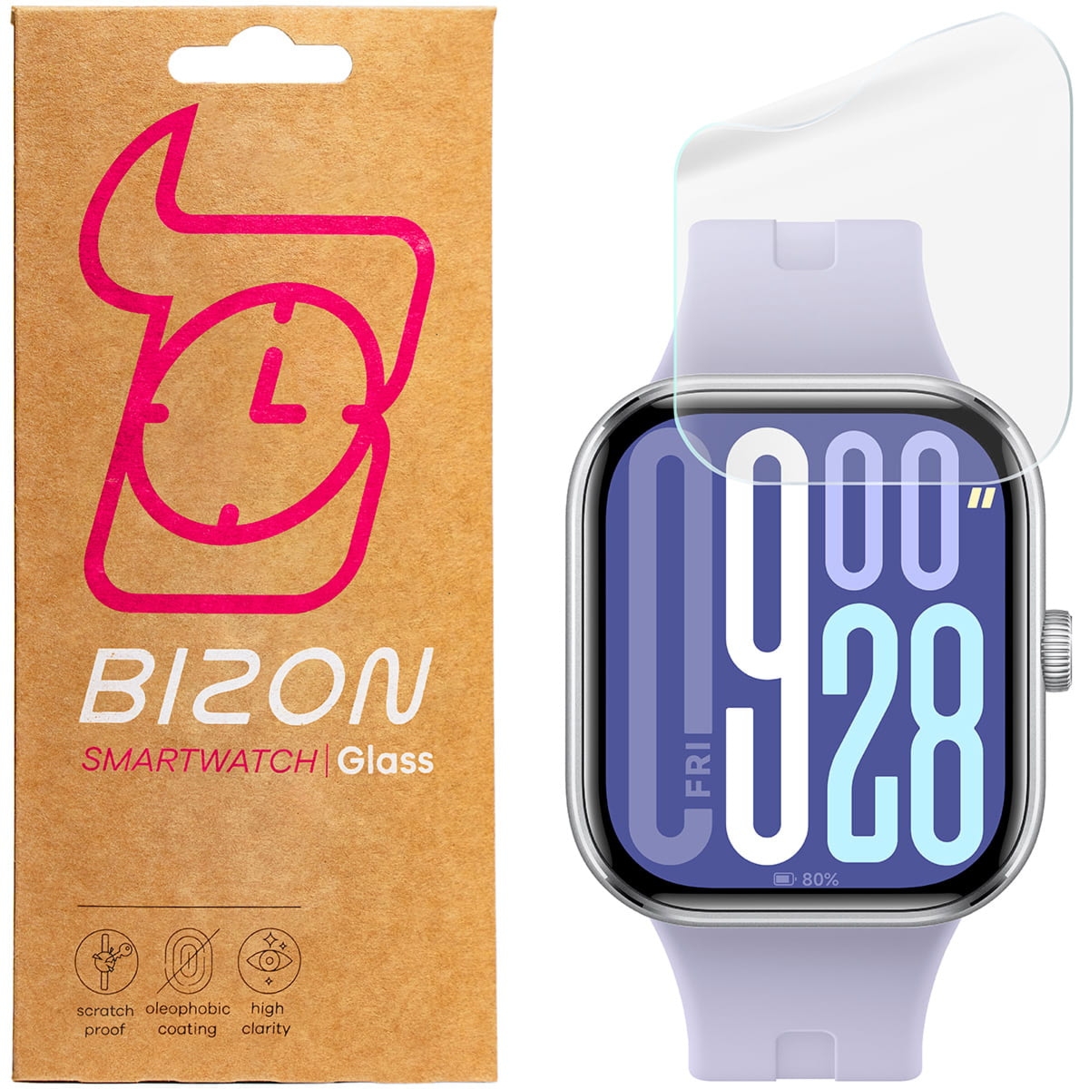 Folia hydrożelowa na ekran Bizon Watch Film Hydrogel Duo do Xiaomi Redmi Watch 5, 2 sztuki