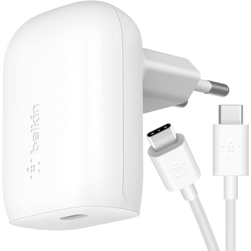 Image of Ładowarka sieciowa Belkin Boost USB-C PD 3.0 PPS MFi 30W + kabel USB-C 1m, biała