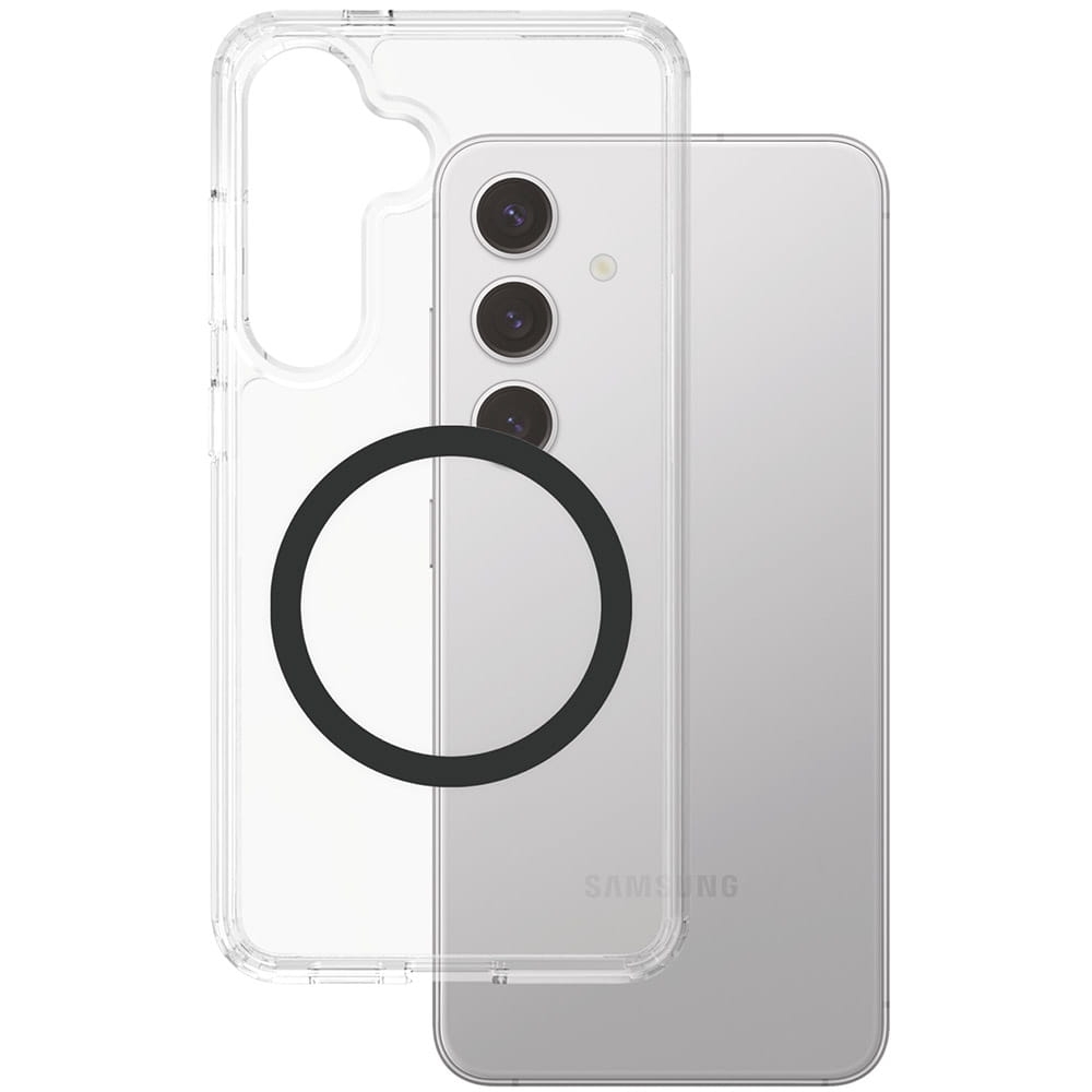 Image of Etui CARE by PanzerGlass Flagship Urban Combat Qi do Galaxy S25 Plus, czarno-przezroczyste