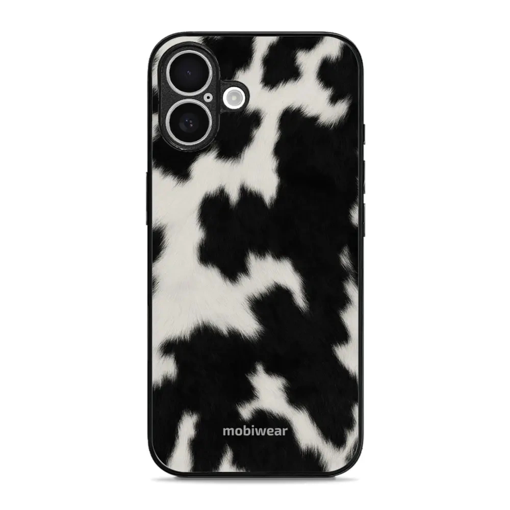 Etui ochronne do iPhone 16 Plus, Mobiwear Glossy Case, krowie futerko