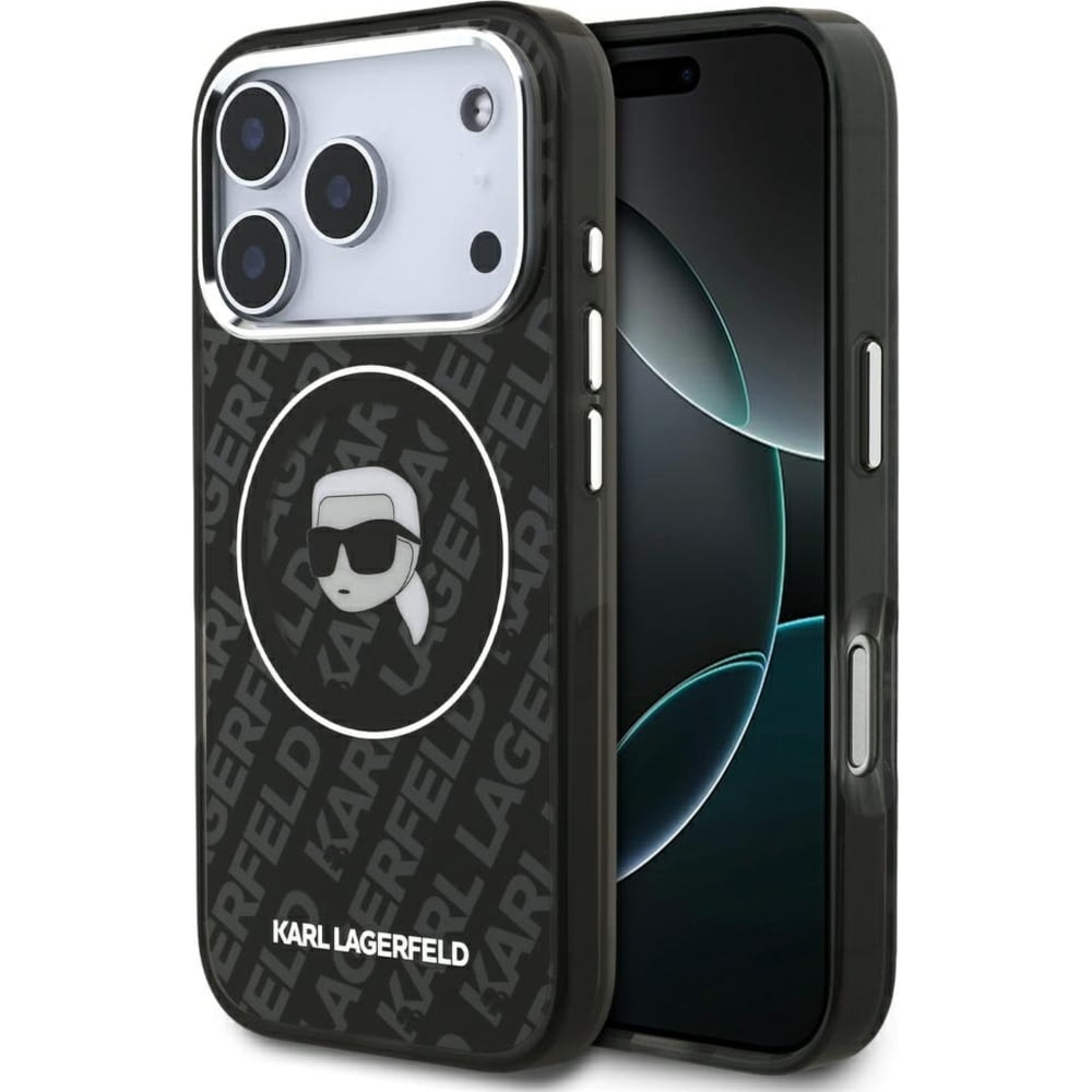 Etui Karl Lagerfeld IML Karl Head Logo MagSafe do MagSafe do iPhone 18 Pro / 17 Pro, czarne