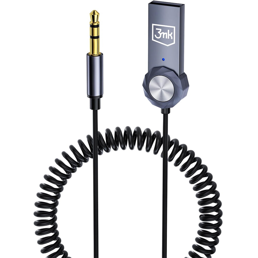 Bezprzewodowy adapter Bluetooth 5.3, 3mk Audio Adapter, Jack 3.5mm, transmiter / odbiornik, szaro-czarny