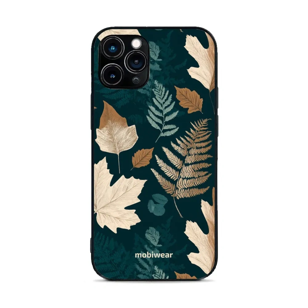 Etui ochronne do iPhone 11 Pro, Mobiwear Glossy Case, zielnik z liści i paproci