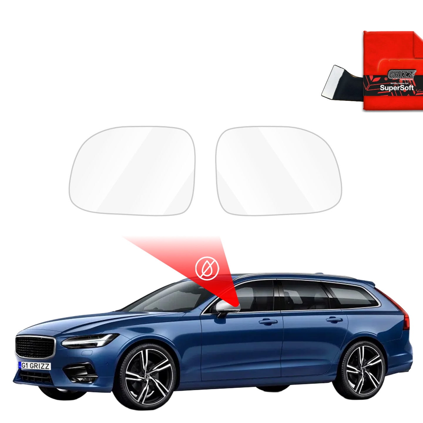 Folia przeciwdeszczowa Grizz Protector na lusterka do Volvo V90 (2016-2020)