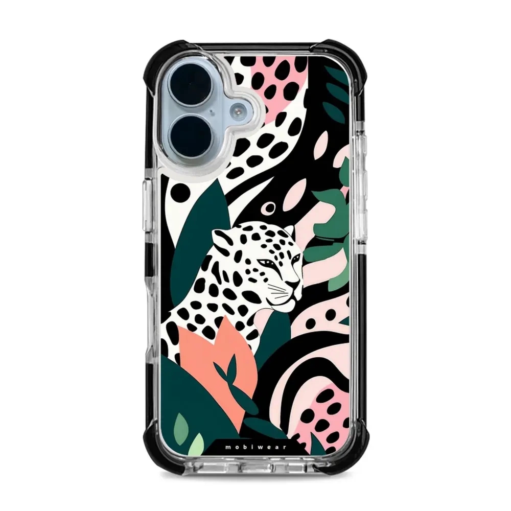 Etui ochronne do iPhone 17 do MagSafe, Mobiwear Elite Bumper, tropikalny gepard