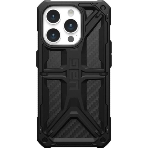 Image of Etui Urban Armor Gear UAG Monarch do iPhone 15 Pro, czarne karbonowe
